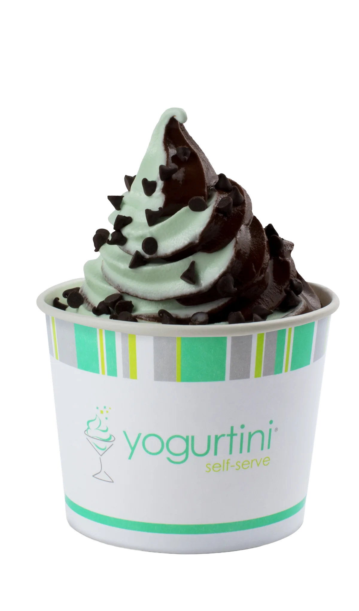 Mint chocolate swirl with chocolate chips